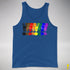 Distressed Philly LGBTQ Pride Whee! Exclamation Points Premium Tank - Royal Blue