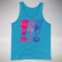 Bisexual Pride Exclamation Points Premium Tank Top - Neon Blue
