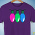 Polysexual Pride Christmas Lights Premium Unisex T-Shirt - Purple