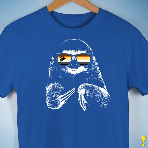 Pride Sloth Bear Pride Flag Sunglasses Premium Unisex T-Shirt - Royal Blue