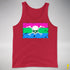 Polysexual Pride Pirate Flag Premium Tank Top - Red