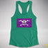 Lesbian Labrys Pride Pirate Flag Racerback Tank - Kelly Green