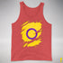 Intersex Pride Flag Ripped Reveal Premium Tank Top - Red Triblend