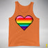 Gilbert Baker Original LGBTQ Gay Rainbow Pride 8-Bit Pixel Heart - Orange