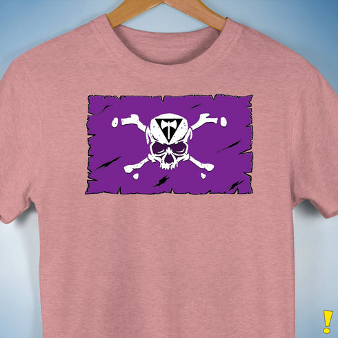 Lesbian Labrys Pride Pirate Flag Premium Unisex T-Shirt - Mauve Heather