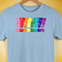Distressed Gilbert Baker LGBTQ Pride Exclamation Points Premium - Baby Blue