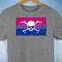 Bisexual Pride Pirate Flag Premium Unisex T-Shirt - Grey Heather