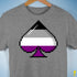 Asexual Pride 8-Bit Pixel Ace of Spades Premium Unisex T-Shirt - Grey Heather