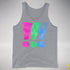 Polysexual Pride Exclamation Points Premium Tank Top - Grey Heather