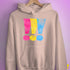 Pansexual Pride Exclamation Points Hoodie - Light Pink
