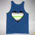 Agender Pride Pixel Heart Premium Tank Top - Royal Blue