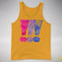 Bisexual Pride Exclamation Points Premium Tank Top - Gold