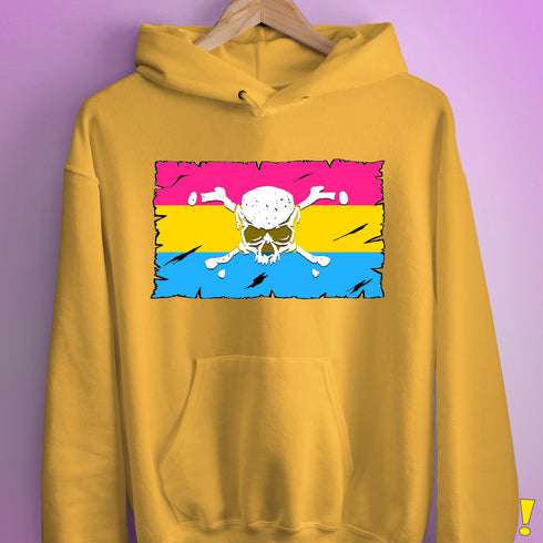 Pansexual Pride Pirate Flag Hoodie - Mustard