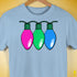 Polysexual Pride Christmas Lights Premium Unisex T-Shirt - Baby Blue