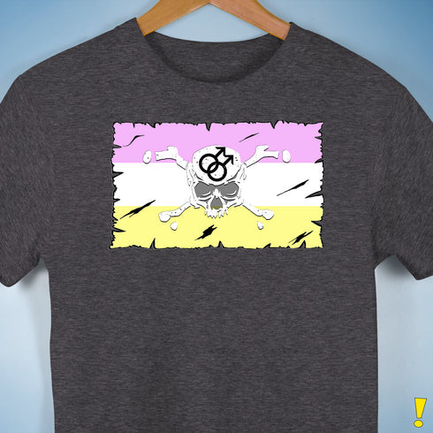 Twink Pride Pirate Flag Premium Unisex T-Shirt - Dark Grey Heather