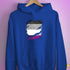 Asexual Pride Flag Ripped Reveal Hoodie - Royal Blue