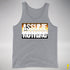 Assume Nothing Bear Pride Flag Premium Tank Top - Grey Heather