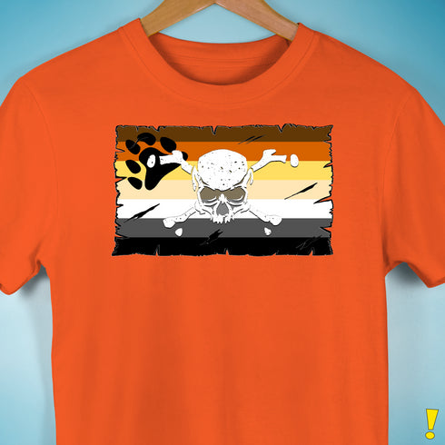 Bear Pride Pirate Flag Premium Unisex T-Shirt - Orange