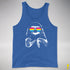 Pride Sloth Pansexual Flag Sunglasses Premium Tank Top - Royal Blue Triblend