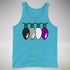 Asexual Pride Christmas Lights Premium Tank Top - Aqua Triblend