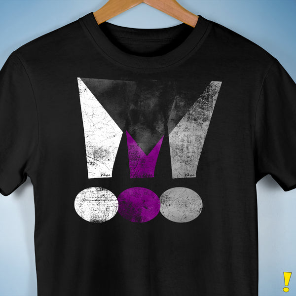 Demisexual Pride Grunge Exclamation Points Premium Unisex T-Shirt - Black