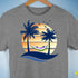 Genderqueer Pride Hammock Summer Beach Sunset Premium Unisex T-Shirt - Grey Heather