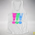 Polysexual Pride Exclamation Points Racerback Tank - White