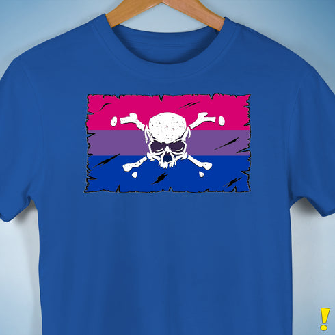 Bisexual Pride Pirate Flag Premium Unisex T-Shirt - Royal Blue
