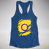 Intersex Pride Flag Ripped Reveal Racerback Tank - Royal