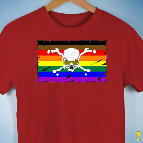 Philly LGBTQ Pride Pirate Flag Premium Unisex T-Shirt - Red