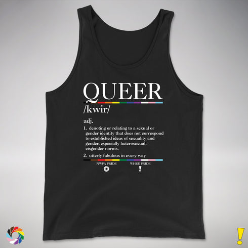 Queer Definition Premium Tank Top - Black