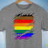 Philly LGBTQ Gay Pride Flag Ripped Reveal Premium Unisex T-Shirt - Grey Heather