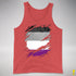 Asexual Pride Flag Ripped Reveal Premium Tank Top - Red Triblend