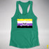Nonbinary Pride Pirate Flag Racerback Tank - Kelly Green