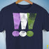 Genderqueer Pride Exclamation Points Premium Unisex T-Shirt - Navy