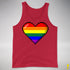 LGBTQ Pride Pixel Heart Premium Tank Top - Red