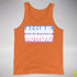 Assume Nothing Bigender Pride Flag Premium Tank Top - Orange