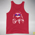 Pride Sloth Bisexual Flag Sunglasses Premium Tank Top - Red