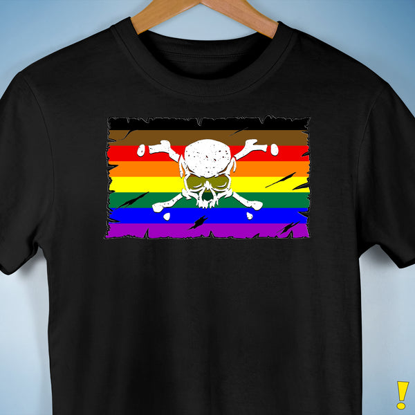 Philly LGBTQ Pride Pirate Flag Premium Unisex T-Shirt - Black