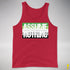 Assume Nothing Aromantic Pride Flag Premium Tank Top - Red