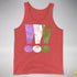 Genderqueer Pride Exclamation Points Premium Tank Top - Red Triblend