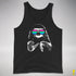 Pride Sloth Polysexual Flag Sunglasses Premium Tank Top - Black