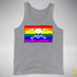 LGBTQ Rainbow Pride Pirate Flag Premium Tank Top - Grey Heather