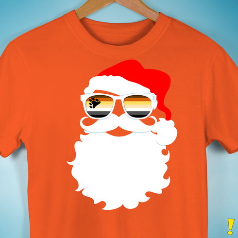 Santa’s Gay Bear Pride Flag Shades Premium Unisex T-Shirt - Orange
