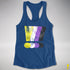 Nonbinary Pride Grunge Exclamation Points Racerback Tank - Royal