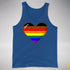Philly LGBTQ Pride Pixel Heart Premium Tank Top - Royal Blue