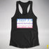 Assume Nothing Bigender Pride Flag Racerback Tank - Black
