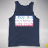 Assume Nothing Bigender Pride Flag Premium Tank Top - Navy