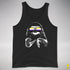 Pride Sloth Nonbinary Flag Sunglasses Premium Tank Top - Black