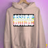 Assume Nothing Queer Pride Flag Hoodie - Light Pink